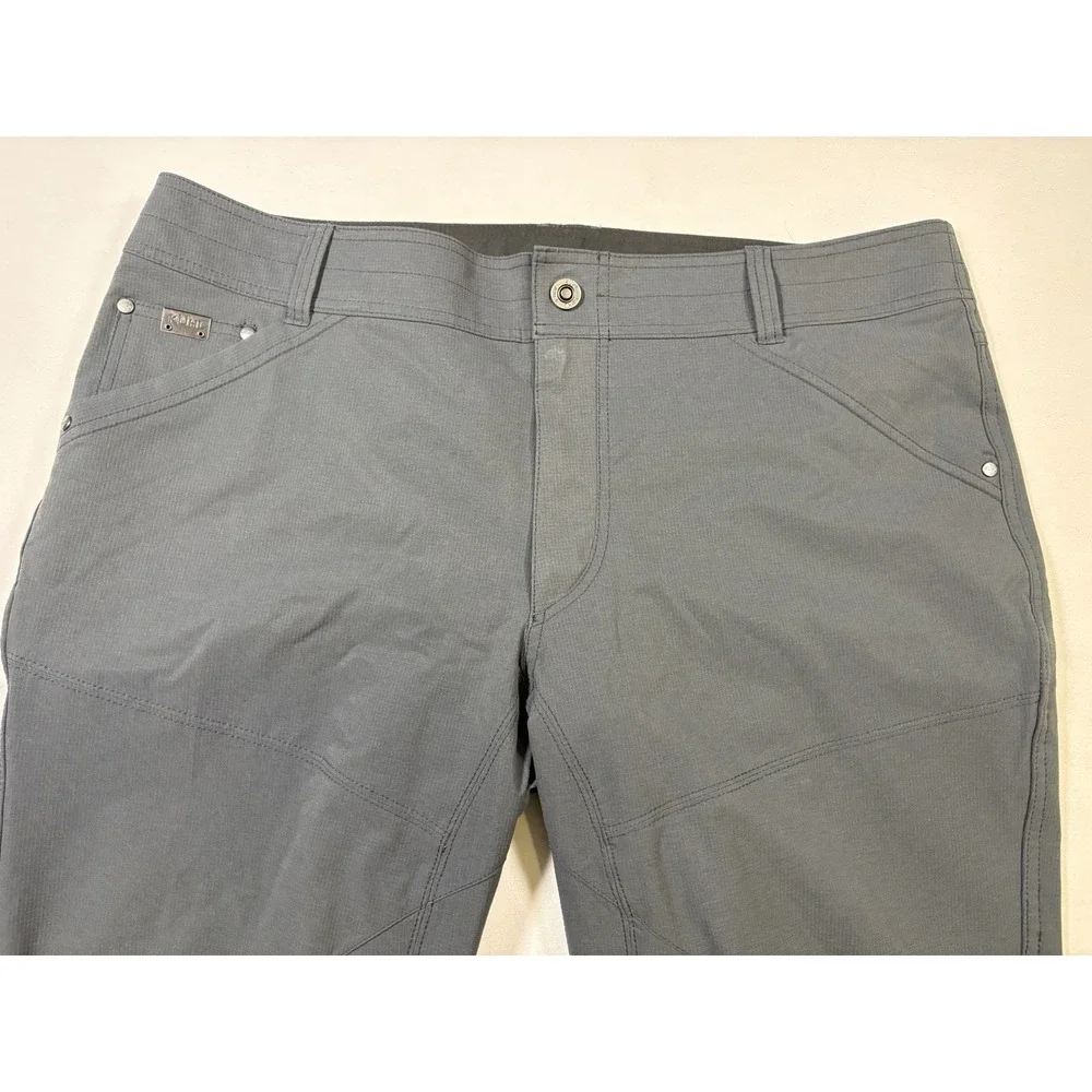 KUHL Silencr Pants Mens 38x32 Gray Ripstop Stretch Hiking Outdoor Trousers
